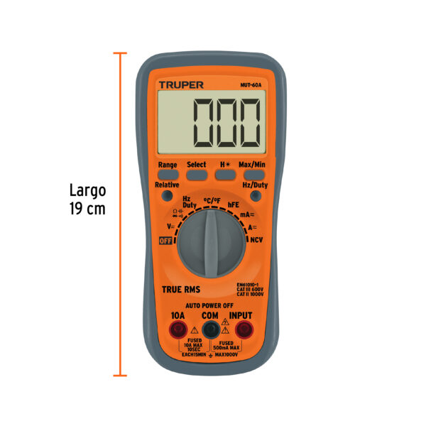 Multímetro profesional con RMS verdadero y auto rango Deluxe